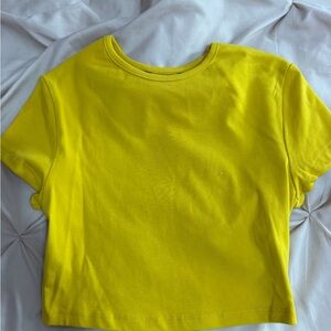 SHEIN Bright Yellow Crop Top